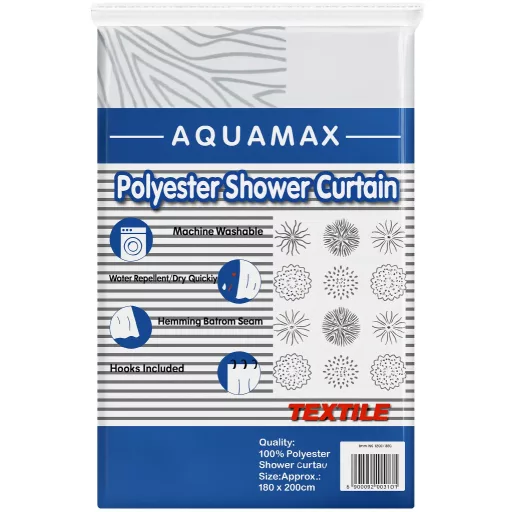 Zuhanyfüggöny - STAR - Impregnált textil - 180 x 200 cm