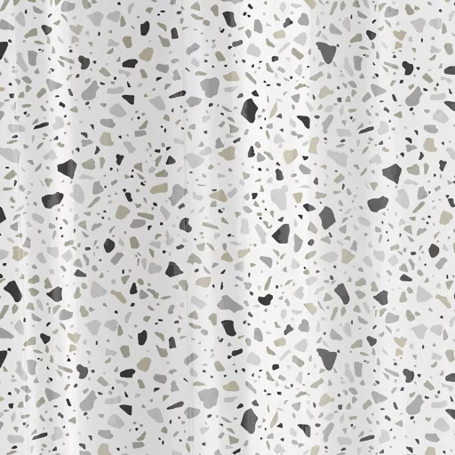 Zuhanyfüggöny - TERRAZZO - Impregnált textil - 180 x 200 cm