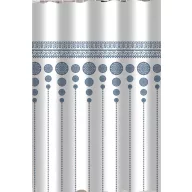   Zuhanyfüggöny - BLUE AND WHITE - Impregnált textil - 180 x 200 cm