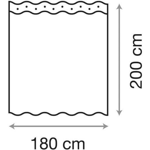 Zuhanyfüggöny - LEVANDE - Impregnált textil - 180 x 200 cm