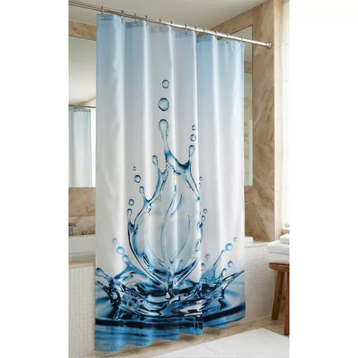Zuhanyfüggöny - WATER FLOWER - Impregnált textil - 180x200