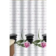   Zuhanyfüggöny - NEW ZEN STONES - Impregnált textil -180 x 200 cm