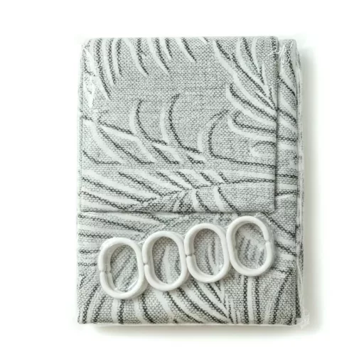 Zuhanyfüggöny - LEAVES - Impregnált textil - 180 x 200 cm