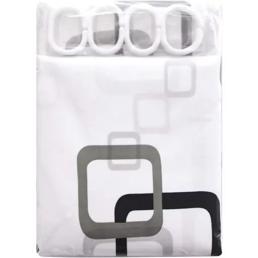 Zuhanyfüggöny - NEW GEOMETRY - Impregnált textil - 180 x 200 cm