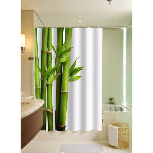 Zuhanyfüggöny - BAMBOO CANE - Impregnált textil - 180 x 200 cm