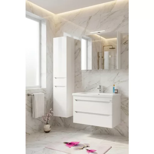 TMP SHARP 80 fali fürdőszobabútor - Sanovit SOFT - 13080 mosdóval - 80 x 45,5 cm