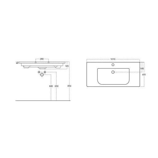 TMP SHARP 80 fali fürdőszobabútor - Sanovit SOFT - 13080 mosdóval - 80 x 45,5 cm