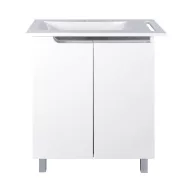   Piramida EURIDIKA fali /álló fürdőszobabútor - műmárvány mosdóval - 2 ajtós - 82 x 73 x 46 cm