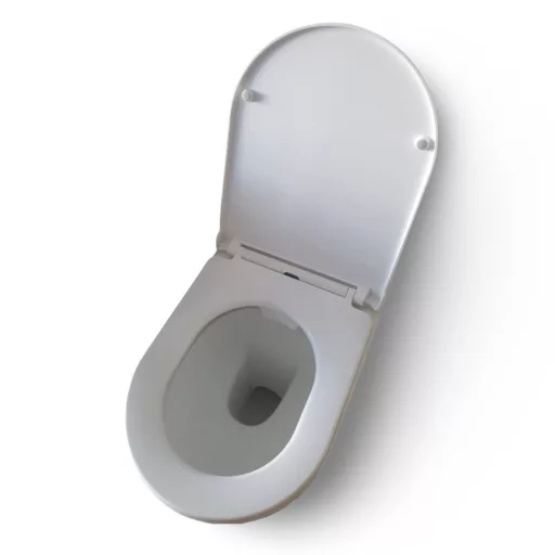 Eros ES OVAL - padlón álló WC - ülőkével komplett - perem nélküli öblítés - alsó/ hátsó kifolyású