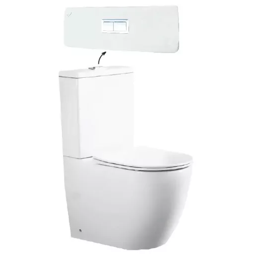 Eros ES OVAL monoblokk WC - perem nélküli - WC ülőkével komplett