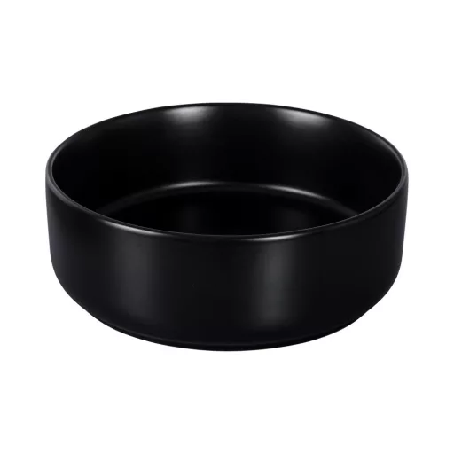Eros SIMPLE 8 - PULTRA ültethető - Top Counter - porcelán mosdó - MATT FEKETE - 36 x 36 x 13 cm