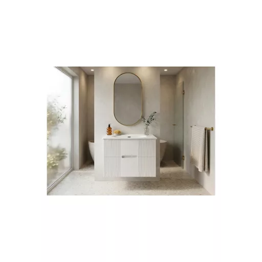 TMP MODENA 75 fali függesztett fürdőszobabútor - SKY E-8099-75 porcelán mosdóval - 75 x 46 x 55 cm