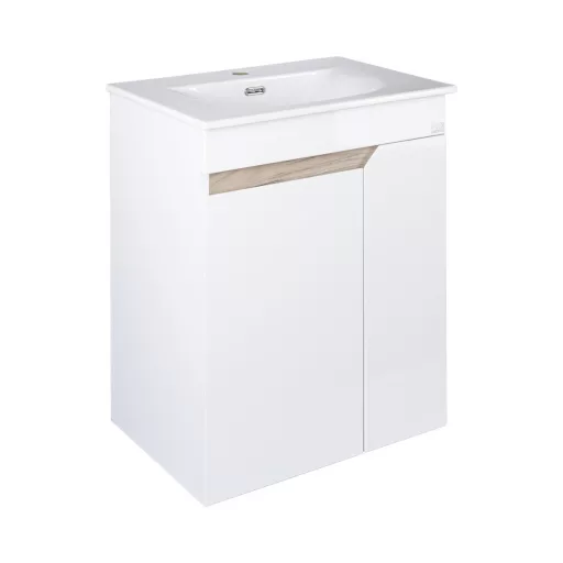 TMP VISION LONG 60 fali függesztett fürdőszobai bútor - SKY E-8099-60 mosdóval- 61 x 46 x 74 cm