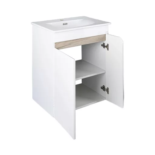 TMP VISION LONG 60 fali függesztett fürdőszobai bútor - SKY E-8099-60 mosdóval- 61 x 46 x 74 cm