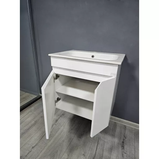 TMP VISION 60 fali függesztett fürdőszobai bútor - SKY E-8099-60 porcelán mosdóval - 61 x 46 x 56 cm