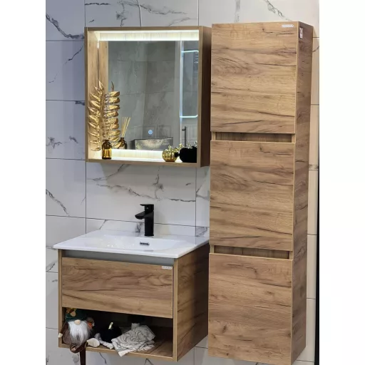 TMP NORD CRAFT tükrös szekrény LED világítással - érintő kapcsolóval - 60 x 65 cm