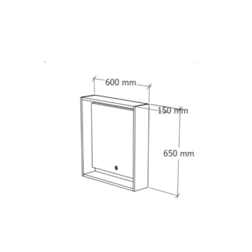 TMP NORD CRAFT tükrös szekrény LED világítással - érintő kapcsolóval - 60 x 65 cm