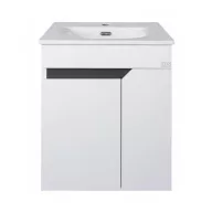   TMP VISION 55 fali függesztett fürdőszobai bútor - SKY E-8099-55 porcelán mosdóval - 55 x 46 cm