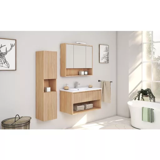TMP SLIM STRIPE tükrös szekrény - 75 x 65 cm