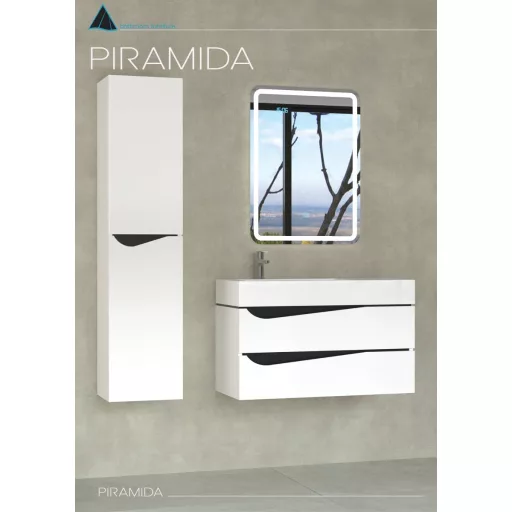 Viva AURA fürdőszoba tükör - érintőkapcsolós - páramenetesítős - órával - LED - ÁLLÓ - 60 x 80 cm