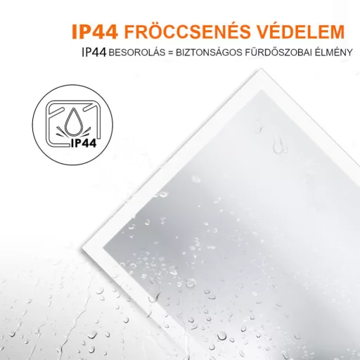 Viva AURA fürdőszoba tükör - érintőkapcsolós - páramenetesítős - órával - LED - KEREK - átmérő 60cm