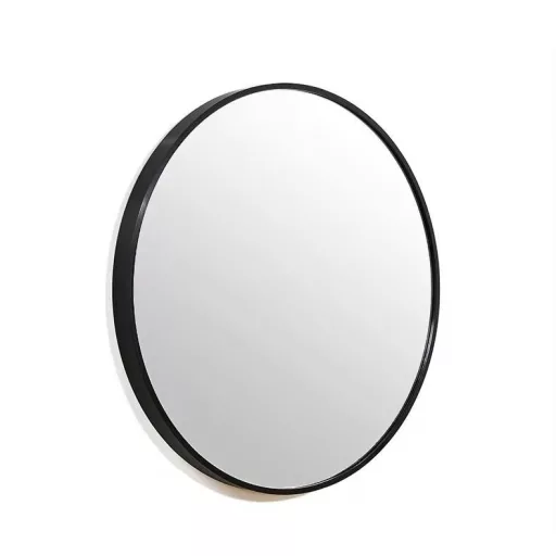 Viva AURA DELTA fürdőszoba tükör - érintésmentes kapcsoló - FEKETE - LED - KEREK - átmérő 60 cm
