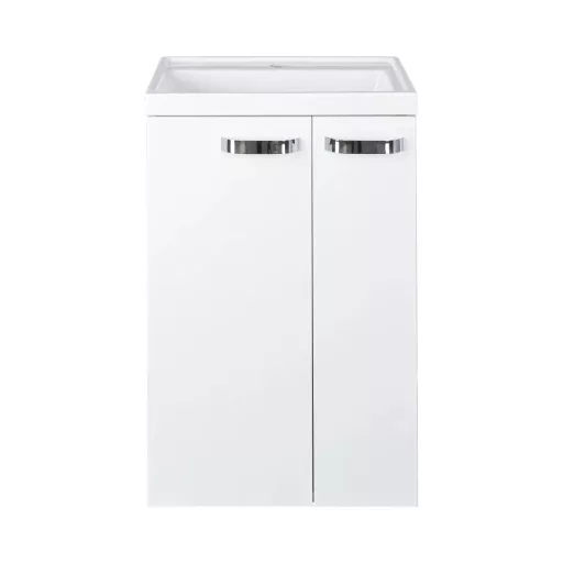 Piramida EURIDIKA 50L fali / álló fürdőszobabútor - műmárvány mosdóval - 50 x 75 x 38 cm