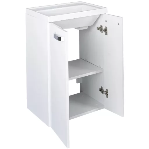Piramida EURIDIKA 50L fali / álló fürdőszobabútor - műmárvány mosdóval - 50 x 75 x 38 cm