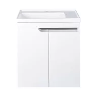   Piramida EURIDIKA 60 LH fali fürdőszobabútor - műmárvány mosdóval - 2 ajtós - 60 x 64 x 38 cm