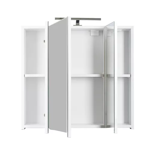 Piramida AKVA Tükrös fürdőszobai szekrény - LED világítással - 75 x 69 x 15 cm