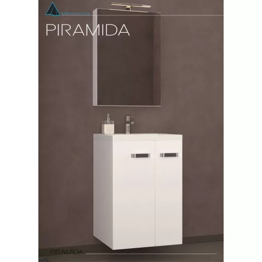 Piramida KARMA L Tükrös fürdőszobai szekrény - 50 x 60 x 12 cm