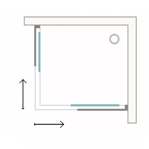Vela Banyo TMP zuhanykabin - 90 SZÖGLETES - 5 mm víztiszta vízlepergető üveggel - 90 x 90 x 190 cm