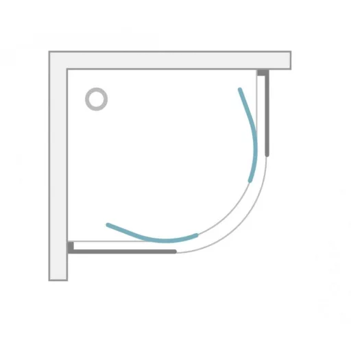 Vela Banyo TMP zuhanykabin - 80 ÍVES - 5 mm víztiszta vízlepergető üveggel - 80 x 80 x 190 cm