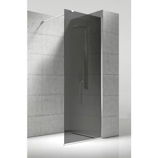 Vela Banyo WALK IN zuhanyfal - 8 mm vízlepergetői FÜSTÜVEG - 130 x 200 cm