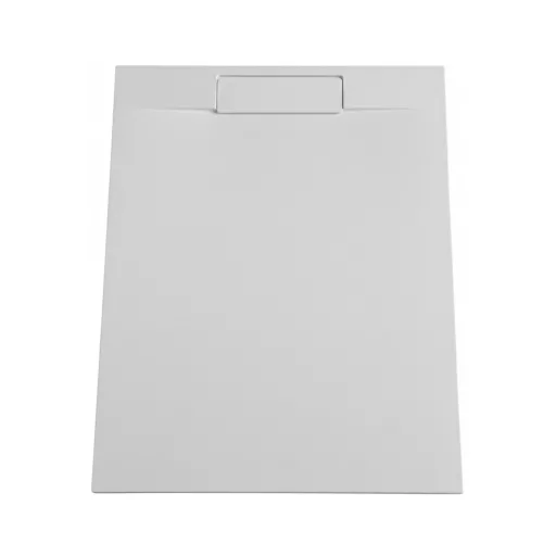 Zuhanytálca - kőhatású, strukturált pala - kompozit ásvány - Viva ES - matt fehér - 80 x 100 x 3 cm