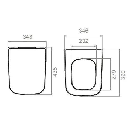 CeraStyle NOURA WC ülőke - duroplast - lecsapódásgátlós - könnyen levehető - klikk rendszerű