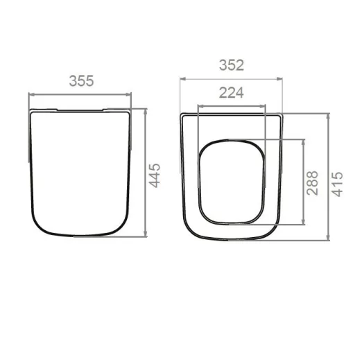 CeraStyle DURU WC ülőke - duroplast - lecsapódásgátlós - könnyen levehető - klikk rendszerű