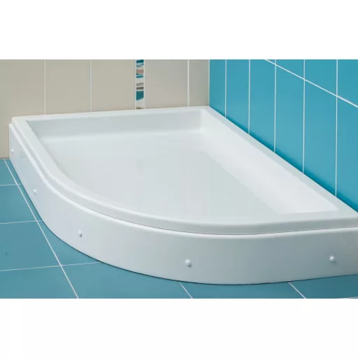 Favorit HEDO zuhanytálca íves aszimmetrikus JOBBOS - szaniter akril - 115 x 90 cm