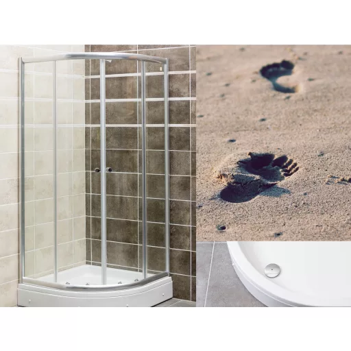 Favorit STEP zuhanytálca íves - szaniter akril - 80 x 80cm