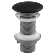   Klikk - klakk leeresztő - MATT FEKETE - porcelán - túlfolyó NÉLÜLI mosdókagylóhoz - 5/4" - Ø 73 mm