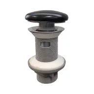   Klikk - klakk leeresztő - MATT FEKETE - porcelán - túlfolyós mosdókagylóhoz - 5/4" - Ø 73 mm