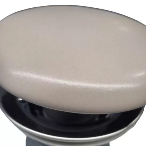 Klikk - klakk leeresztő - MATT BÉZS - túlfolyós mosdókagylóhoz - 5/4" - Ø 73 mm