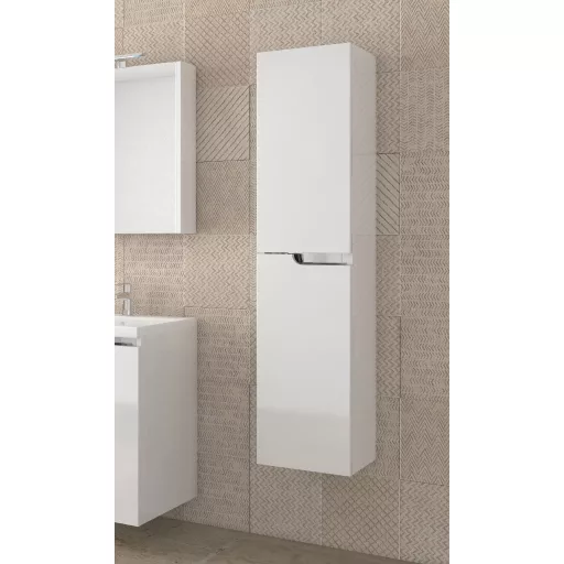Piramida BETA fali fürdőszoba - ÁLLÓSZEKRÉNY - fehér - 35 x 150 x 30 cm