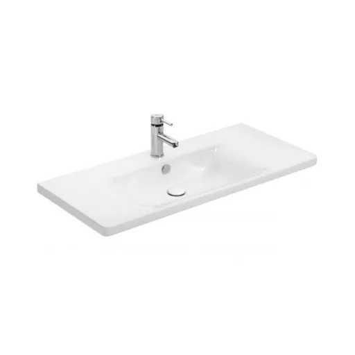 VivaStyle EKONOMIK PLUS 100 lábon álló fürdőszobabútor Sanovit SOFT 13100 mosdóval - 100 x 45,5 cm