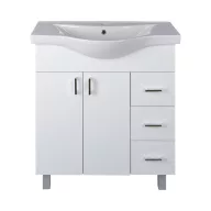  VivaStyle BIANKA 80 lábon álló fürdőszobabútor 3 fiókos Sanovit ALBATROS 10080 mosdóval 80 x 46 cm