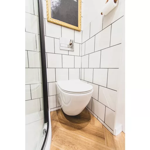 Eros ES BELLA SLIM fali WC - perem nélküli - WC ülőkével - VORTEX örvényöblítéssel - 49 cm