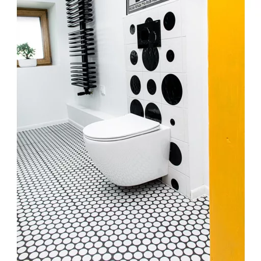 Eros ES OVAL fali WC - perem nélküli - WC ülőkével - VORTEX örvényöblítéssel - 53,5 cm