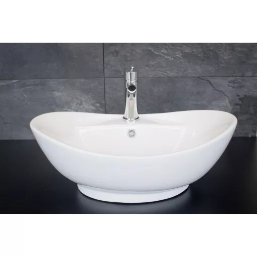 Eros GONDOLA - PULTRA ültethető - Top Counter - porcelán mosdó - 59 x 39 x 21 cm