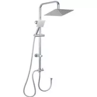   Viva ZEN INOX Zuhanyrendszer szögletes - fejzuhany, zuhanyfej, gégecső - 20 x 20 cm