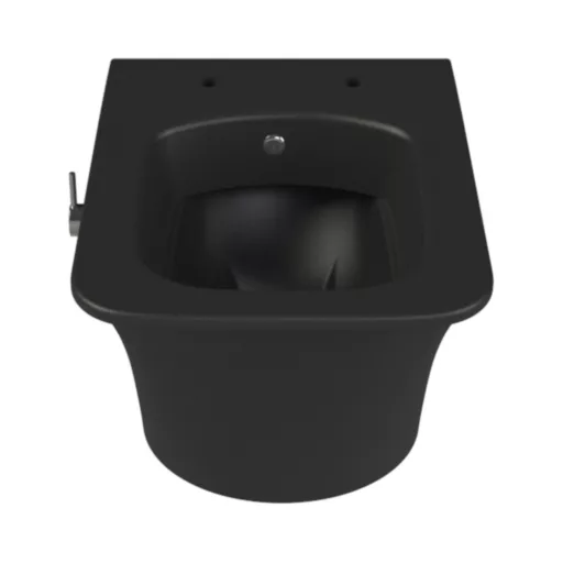 CeraStyle IBIZA fali WC - MATT FEKETE - BEÉPÍTETT bidé funkcióval - perem nélküli